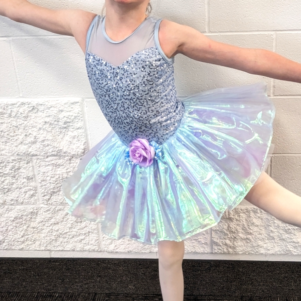 Girls' Sequin/Mesh Dance Costume